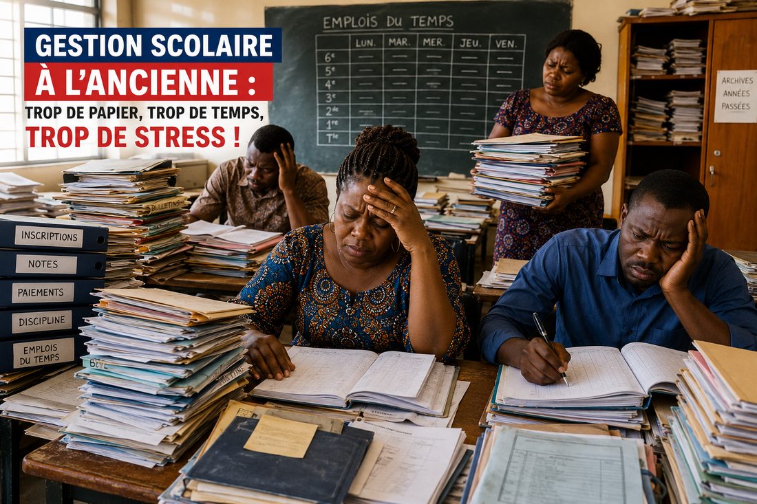 La gestion scolaire à l’ancienne : trop de papier, trop de temps